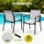 Gardeon 3PC Outdoor Bistro Set - Steel Frame, Textilene Fabric Chairs, Weather-Resistant, Easy Assembly, Black/Grey