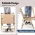 Gardeon Portable Folding Steel Outdoor Camping Chair with Water-Resistant 900D Fabric, 53x67x78cm, Carry Bag Included