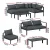 Gardeon 4-Seater Aluminium Patio Sofa Set, Charcoal – Weather-Resistant, Easy Assembly, Outdoor Furniture, 4PC