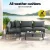 Gardeon 4-Seater Aluminium Patio Sofa Set, Charcoal – Weather-Resistant, Easy Assembly, Outdoor Furniture, 4PC
