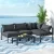 Gardeon 4-Seater Aluminium Patio Sofa Set, Charcoal – Weather-Resistant, Easy Assembly, Outdoor Furniture, 4PC