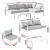 Gardeon 4-Seater Outdoor Aluminium Sofa Set - Water & UV Resistant Cushions, Easy Assembly, White, Grey Cushions Gardeon 4-Seater Outdoor Aluminium Sofa Set - Water & UV Resistant Cushions, Easy Assembly, White, Grey Cushions