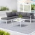 Gardeon 6PCS Outdoor Sofa Set with Aluminium Frame, 5-Seater, 10cm Cushions, UV & Water-Resistant, Easy Assembly