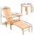 Gardeon 3PC Adirondack Outdoor Set: Hemlock Wood Chairs with Slide-Out Ottoman & Table, Foldable for Patio or Beach