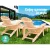Gardeon 3PC Adirondack Outdoor Set: Hemlock Wood Chairs with Slide-Out Ottoman & Table, Foldable for Patio or Beach