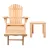 Gardeon 3PC Adirondack Outdoor Set: Hemlock Wood Chairs with Slide-Out Ottoman & Table, Foldable for Patio or Beach