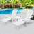 Gardeon 3PC Adirondack Outdoor Lounge Set - White, Hemlock Wood, Foldable, with Ottoman & Table, Eco-Friendly Paint
