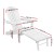 Gardeon Adirondack Wooden Sun Lounge Chair with Ottoman - Foldable, Eco-Friendly Hemlock, White, 150kg Capacity