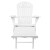 Gardeon Adirondack Wooden Sun Lounge Chair with Ottoman - Foldable, Eco-Friendly Hemlock, White, 150kg Capacity
