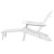 Gardeon Adirondack Wooden Sun Lounge Chair with Ottoman - Foldable, Eco-Friendly Hemlock, White, 150kg Capacity