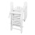 Gardeon Adirondack Wooden Sun Lounge Chair with Ottoman - Foldable, Eco-Friendly Hemlock, White, 150kg Capacity