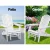 Gardeon Adirondack Wooden Sun Lounge Chair with Ottoman - Foldable, Eco-Friendly Hemlock, White, 150kg Capacity
