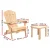 Gardeon 3PC Adirondack Outdoor Set - Eco-Friendly Hemlock Wood Foldable Chairs & Table, Classic Design, Easy Assembly
