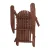 Gardeon 3PC Adirondack Set: Foldable Fir Wood Chairs & Table, Eco-Friendly Brown Finish, High Back, Wide Armrests