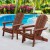 Gardeon 3PC Adirondack Set: Foldable Fir Wood Chairs & Table, Eco-Friendly Brown Finish, High Back, Wide Armrests