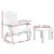 Gardeon 3PC Adirondack Outdoor Set - White Hemlock Wood, Foldable Chairs & Table, Eco-Friendly, High Back Support