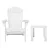 Gardeon 3PC Adirondack Outdoor Set - White Hemlock Wood, Foldable Chairs & Table, Eco-Friendly, High Back Support