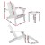 Gardeon 5PC White Adirondack Patio Set: Fir Wood Chairs, Table & Footstools - UV-Resistant, Eco-Friendly, Easy Assembly