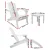 Gardeon 5PC White Adirondack Patio Set: Fir Wood Chairs, Table & Footstools - UV-Resistant, Eco-Friendly, Easy Assembly