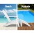 Gardeon 5PC White Adirondack Patio Set: Fir Wood Chairs, Table & Footstools - UV-Resistant, Eco-Friendly, Easy Assembly