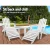 Gardeon 5PC White Adirondack Patio Set: Fir Wood Chairs, Table & Footstools - UV-Resistant, Eco-Friendly, Easy Assembly