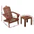 Gardeon 3PC Adirondack Outdoor Set - Fir Wood, Eco-Friendly Finish, Includes 2 Chairs & Side Table, Brown, Easy Assembly