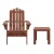 Gardeon 3PC Adirondack Outdoor Set - Fir Wood, Eco-Friendly Finish, Includes 2 Chairs & Side Table, Brown, Easy Assembly
