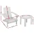 Gardeon 3PC Adirondack Chair Set - White Canadian Hemlock Wood, Eco-Friendly Finish, Sturdy Design, Easy Assembly