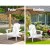 Gardeon 3PC Adirondack Chair Set - White Canadian Hemlock Wood, Eco-Friendly Finish, Sturdy Design, Easy Assembly