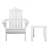 Gardeon 3PC Adirondack Chair Set - White Canadian Hemlock Wood, Eco-Friendly Finish, Sturdy Design, Easy Assembly