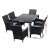 Gardeon 7-Piece Outdoor Dining Set, Black PE Wicker & Aluminium, Includes 6 Chairs with Cushions & Tempered Glass Table Gardeon 7-Piece Outdoor Dining Set, Black PE Wicker & Aluminium, Includes 6 Chairs with Cushions & Tempered Glass Table