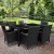 Gardeon 7-Piece Outdoor Dining Set, Black PE Wicker & Aluminium, Includes 6 Chairs with Cushions & Tempered Glass Table Gardeon 7-Piece Outdoor Dining Set, Black PE Wicker & Aluminium, Includes 6 Chairs with Cushions & Tempered Glass Table