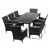 Gardeon 9-Piece Outdoor Dining Set with Black PE Rattan, Aluminium Frame, 5mm Glass Table, and Water-Resistant Cover