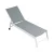 Gardeon Sun Lounger Chaise - White, Aluminium Frame, 5-Position Adjustable, Wheels, Weather-Resistant, 182x59x38.5 CM