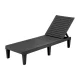 Gardeon Sun Lounge Adjustable Recliner - Lightweight, Water & UV Resistant, Black Chaise, 5 Positions, 190cm x 56.5cm