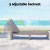 Gardeon Grey Sun Lounge Recliner - Adjustable, UV & Water-Resistant, 190cm, Lightweight Patio Furniture, 150kg Capacity