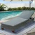 Gardeon Sun Lounge Wicker Outdoor Day Bed - Grey, Adjustable Backrest, UV & Water Resistant, 185x60x25cm, with Wheels