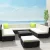 Gardeon 10-Piece Outdoor Sofa Set, Wicker, UV-Resistant, 9-Seater, Black Frame, Beige Cushions, Tempered Glass Table