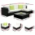 Gardeon 5-Piece Outdoor Sofa Set - UV-Resistant Wicker, Aluminium Frame, Removable Covers, Tempered Glass, Cushions