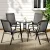 Gardeon 5PC Outdoor Bistro Set, Black, Stackable Chairs & Table, Durable Steel Frame, Weather-Resistant, Easy Assembly