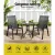 Gardeon 3PC Outdoor Bistro Set - Stackable Chairs & Tempered Glass Table, Weather-Resistant, Steel Frame, Black