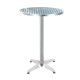 Gardeon Outdoor Adjustable Aluminium Bar Table, 70/110cm, Foldable with Stainless Steel Top and Sturdy Base for Patios