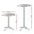 Gardeon Set of 4 Adjustable Outdoor Bar Tables - Stainless Steel Top, Aluminium Base, 70/110cm Heights, Foldable Design