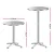 Gardeon Set of 4 Adjustable Outdoor Bar Tables - Stainless Steel Top, Aluminium Base, 70/110cm Heights, Foldable Design