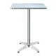 Gardeon Outdoor Bar Table: Adjustable Aluminium, Stainless Steel Top, 70/110cm, Foldable, Sturdy Base, Silver