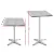 Gardeon Outdoor Bar Table: Adjustable Aluminium, Stainless Steel Top, 70/110cm, Foldable, Sturdy Base, Silver