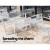 Gardeon Outdoor Bar Table: Adjustable Aluminium, Stainless Steel Top, 70/110cm, Foldable, Sturdy Base, Silver