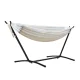 Gardeon Hammock Bed with Stand - Single Cotton, Adjustable Height, Durable Steel Frame, Indoor/Outdoor Use, Cream