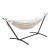 Gardeon Hammock Bed with Stand - Single Cotton, Adjustable Height, Durable Steel Frame, Indoor/Outdoor Use, Cream