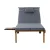 Gardeon Wooden Sun Lounge with Adjustable Backrest, Wheels, Grey Cushion, Fir Wood Frame, 195x68x89cm, Outdoor Day Bed